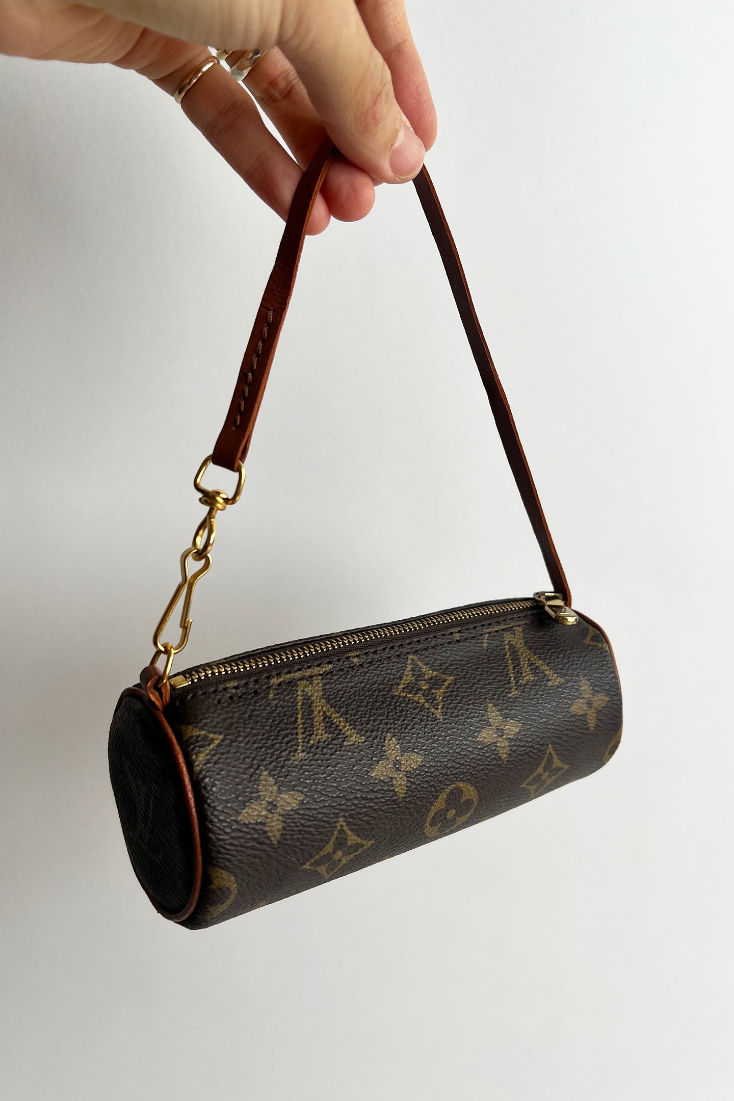 Vintage Louis Vuitton Brown Classic Monogram Mini Papillon Pochette