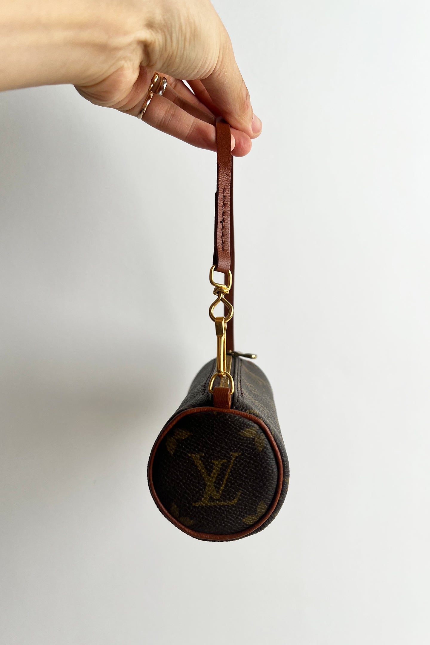 Vintage Louis Vuitton Brown Classic Monogram Mini Papillon Pochette