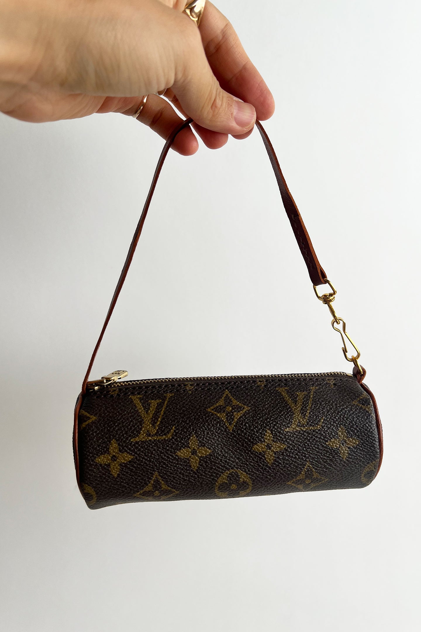 Vintage Louis Vuitton Brown Classic Monogram Mini Papillon Pochette