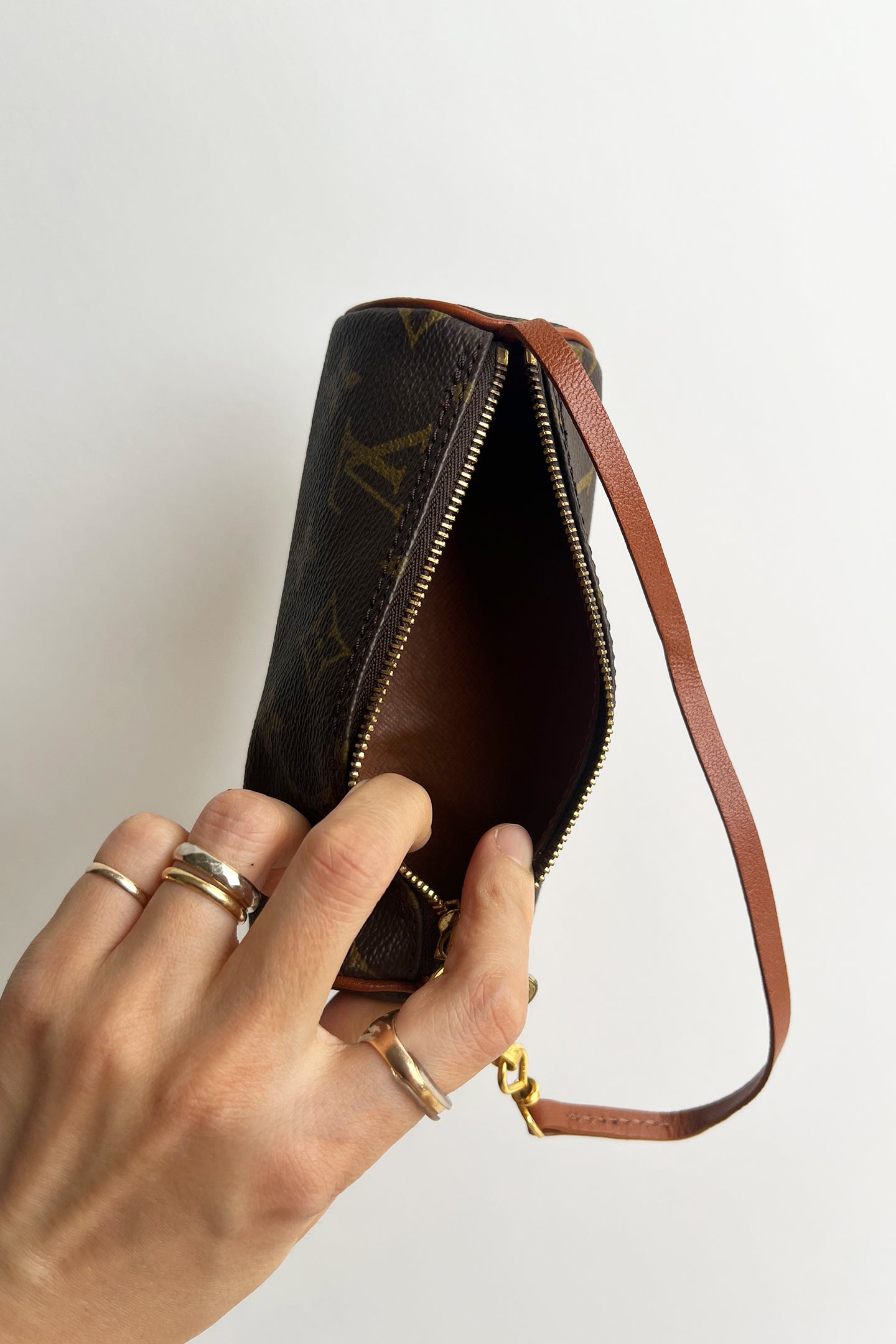 Vintage Louis Vuitton Brown Classic Monogram Mini Papillon Pochette