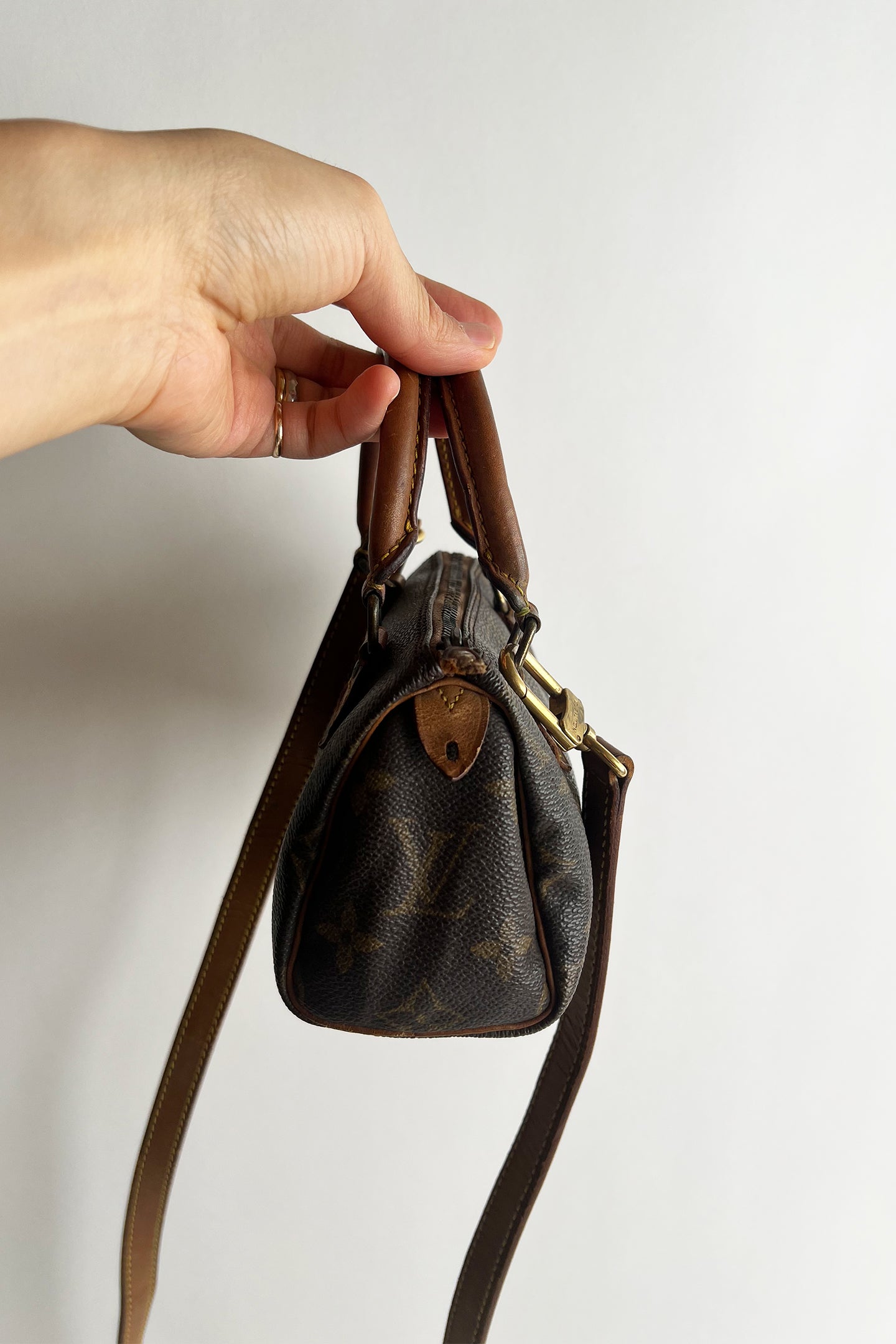 Vintage Louis Vuitton Classic Brown Monogram Nano Mini Speedy