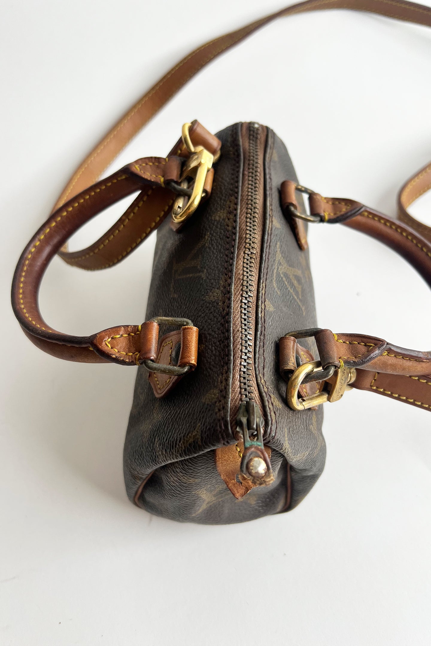 Vintage Louis Vuitton Classic Brown Monogram Nano Mini Speedy