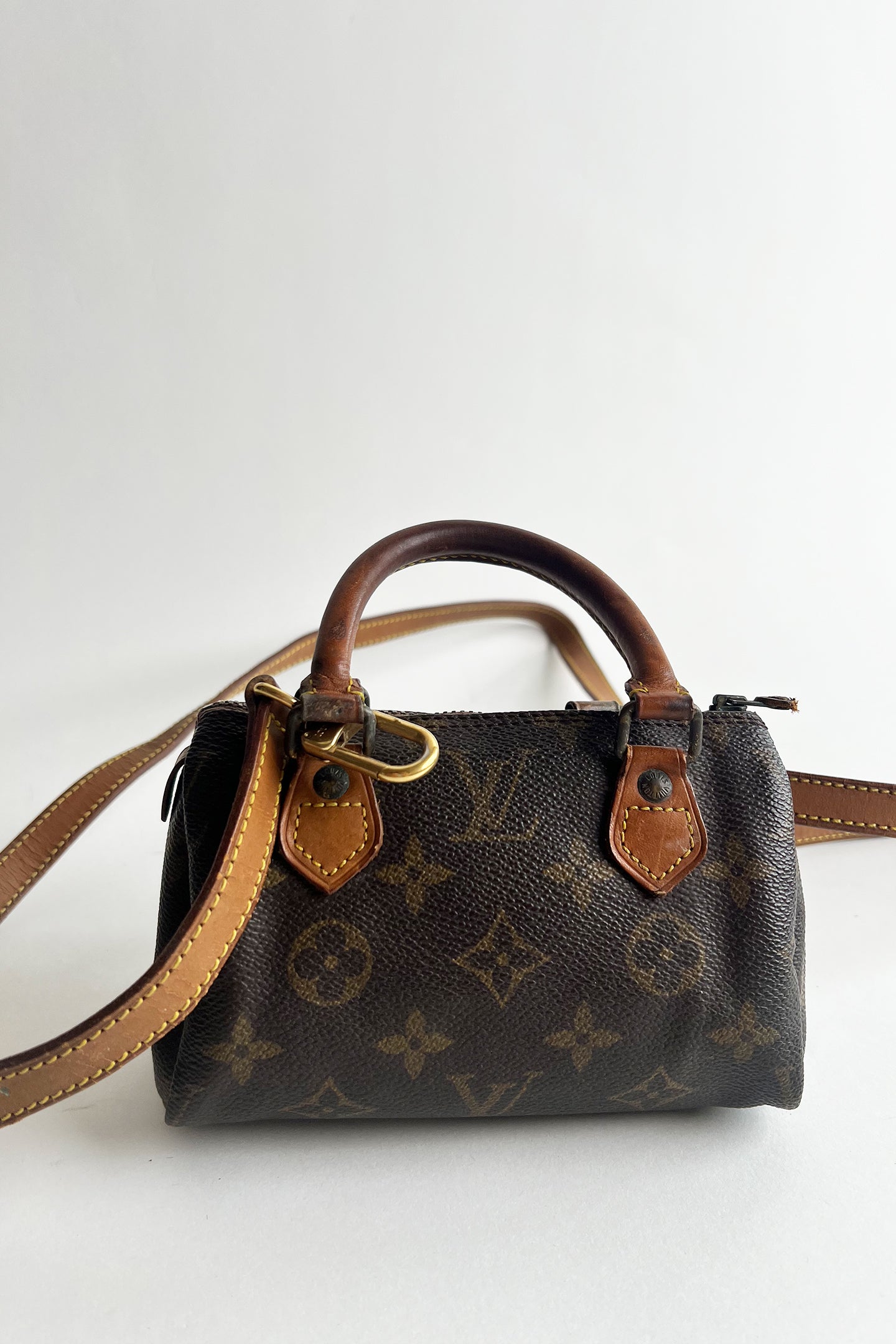 Vintage Louis Vuitton Classic Brown Monogram Nano Mini Speedy