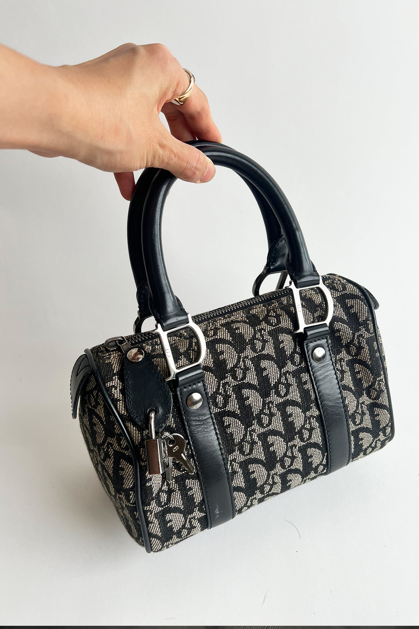 Vintage 2002 John Galliano Christian Dior Diorissimo Mini Boston Handbag