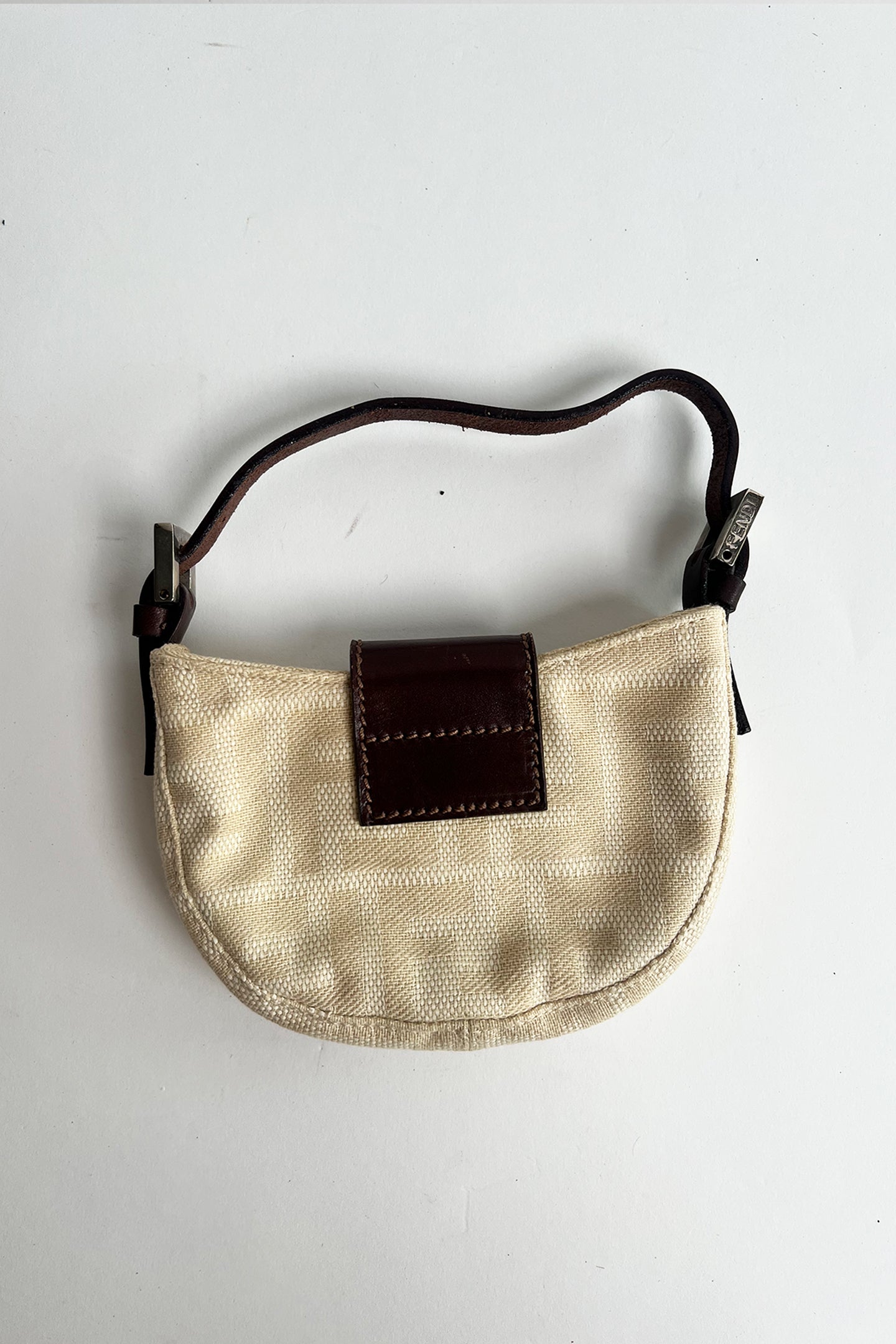 Vintage Fendi Canvas Micro Baguette