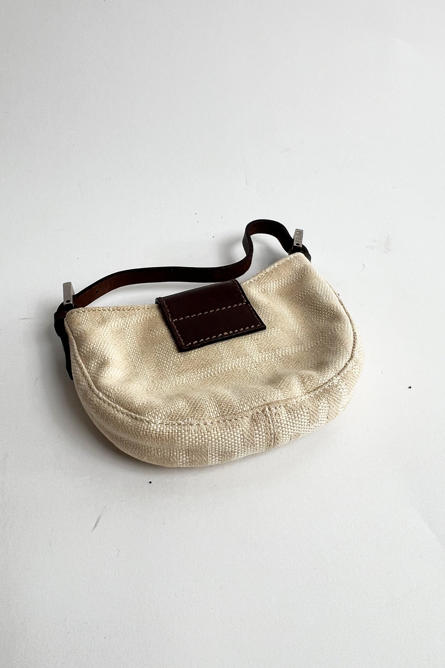Vintage Fendi Canvas Micro Baguette