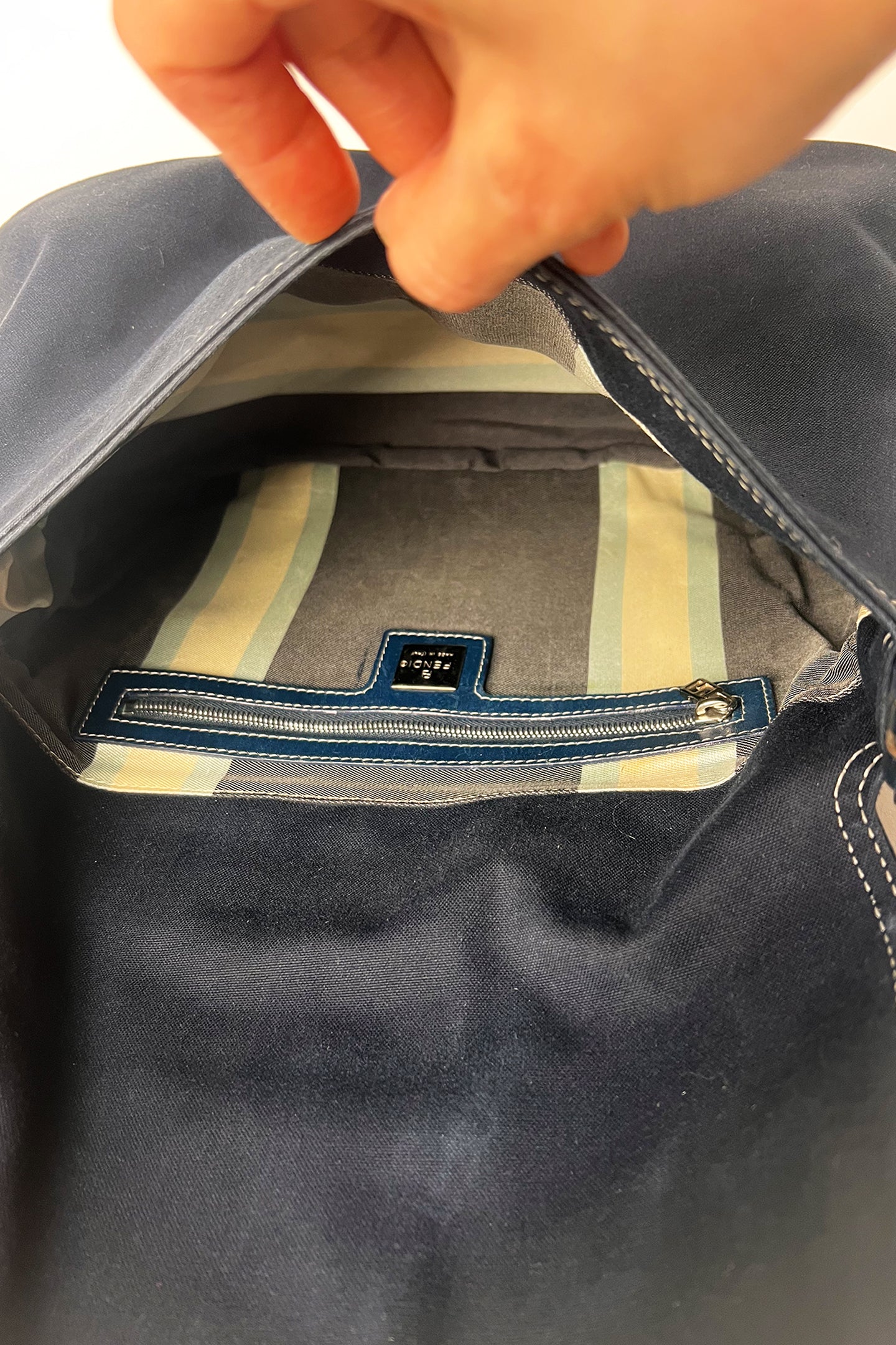 Vintage Denim Fendi Mama baguette