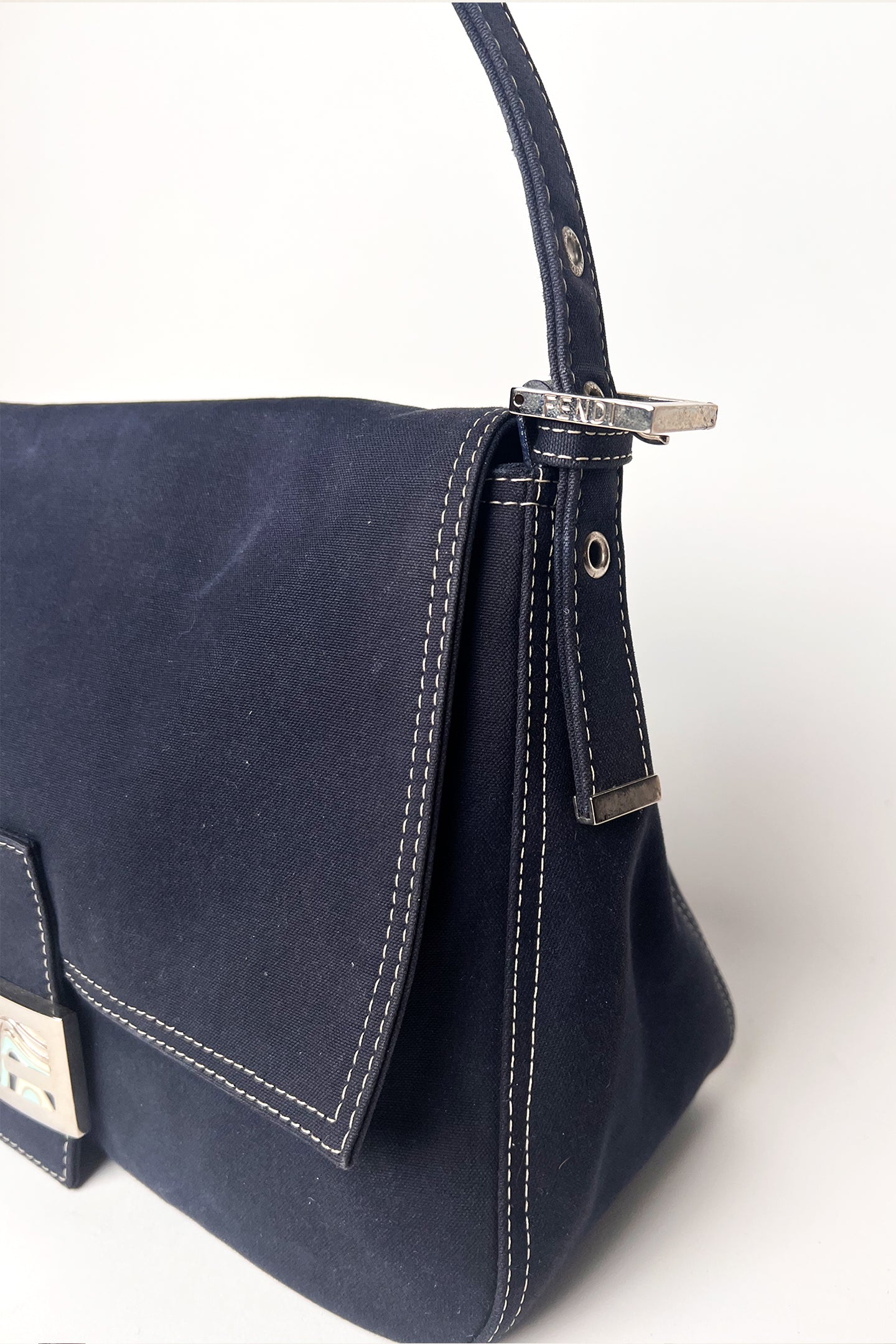 Vintage Denim Fendi Mama baguette