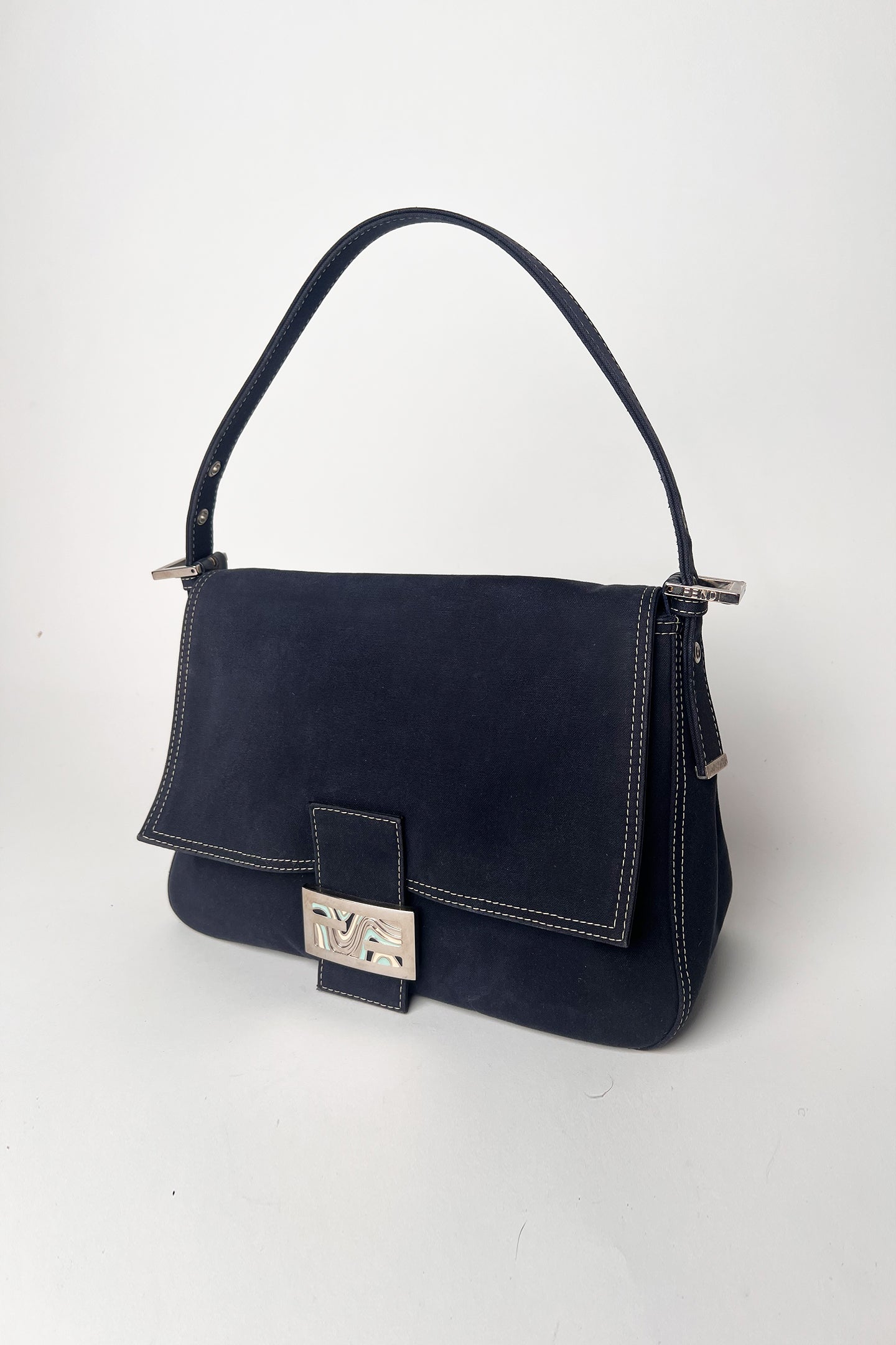 Vintage Denim Fendi Mama baguette