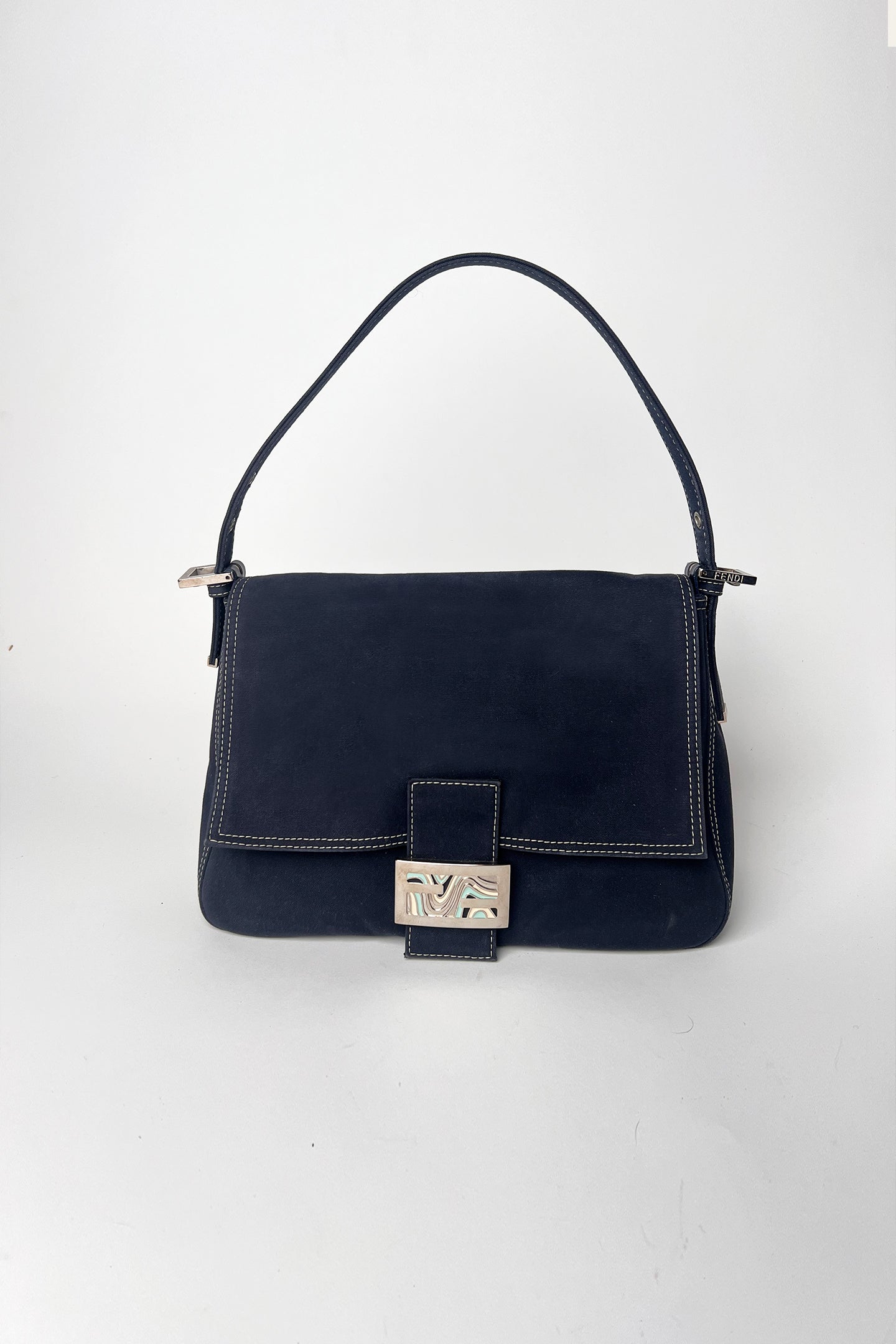 Vintage Denim Fendi Mama baguette