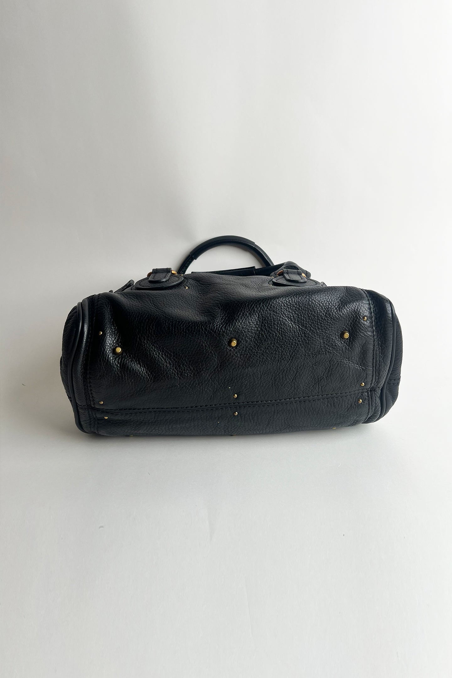 Vintage black leather Chloe Paddington bag