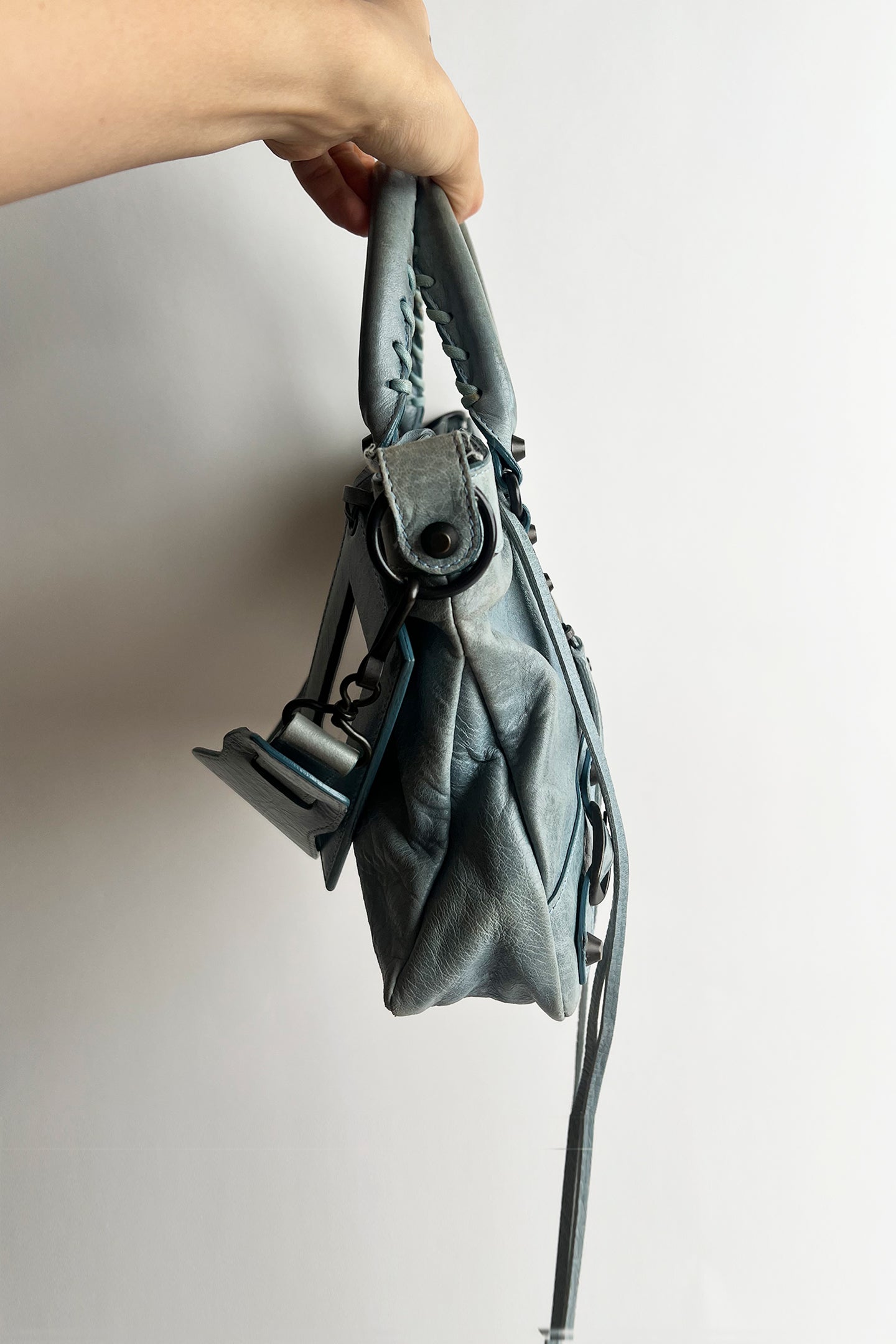 Vintage Balenciaga First light blue leather bag