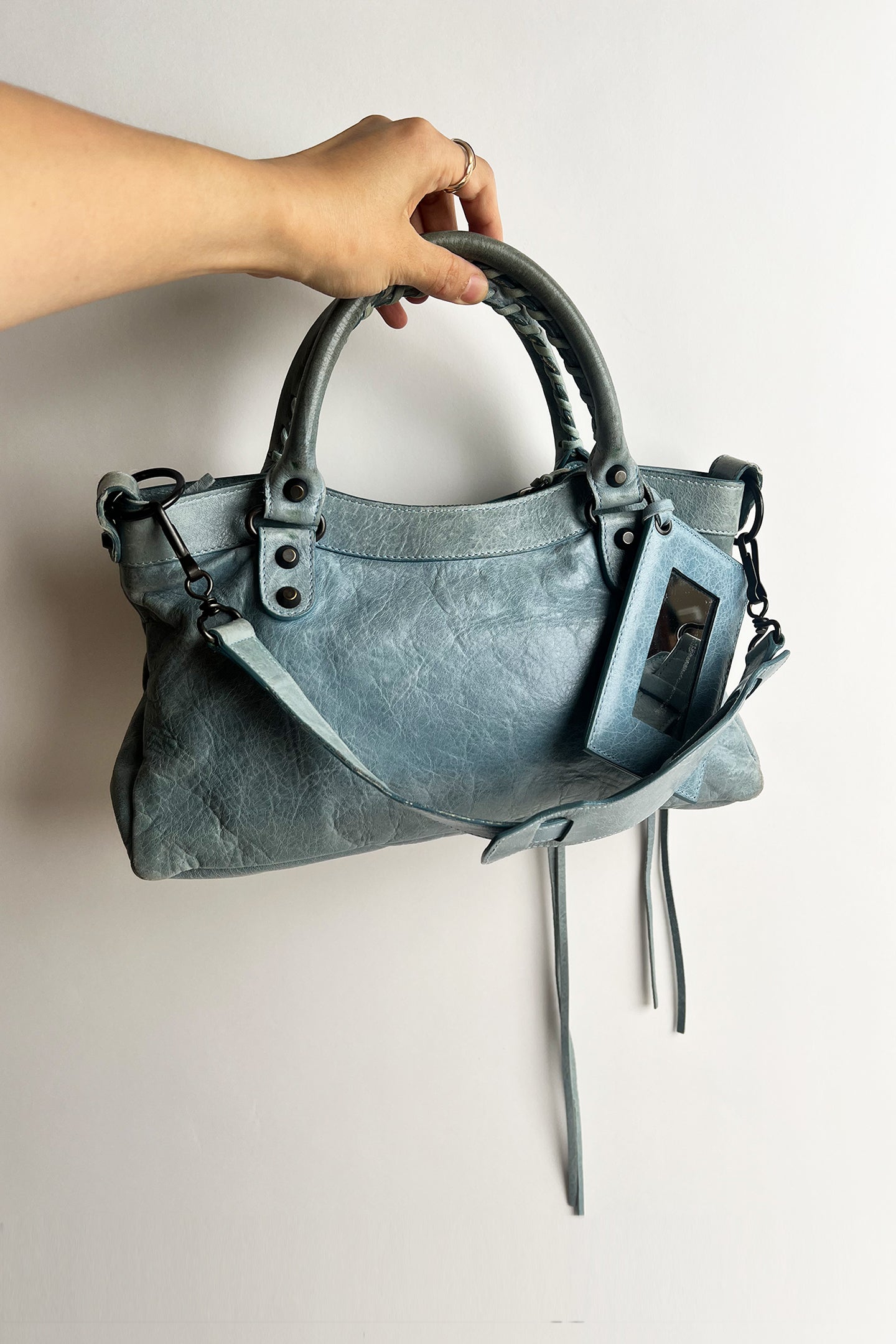 Vintage Balenciaga First light blue leather bag
