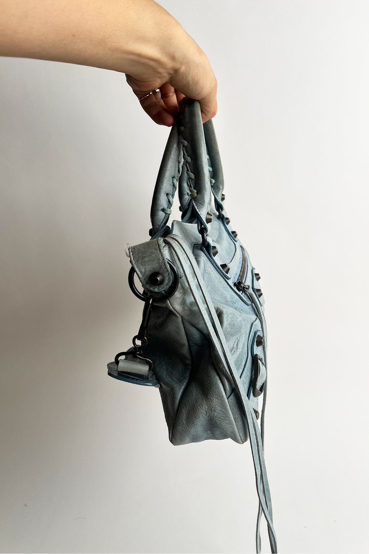 Vintage Balenciaga First light blue leather bag
