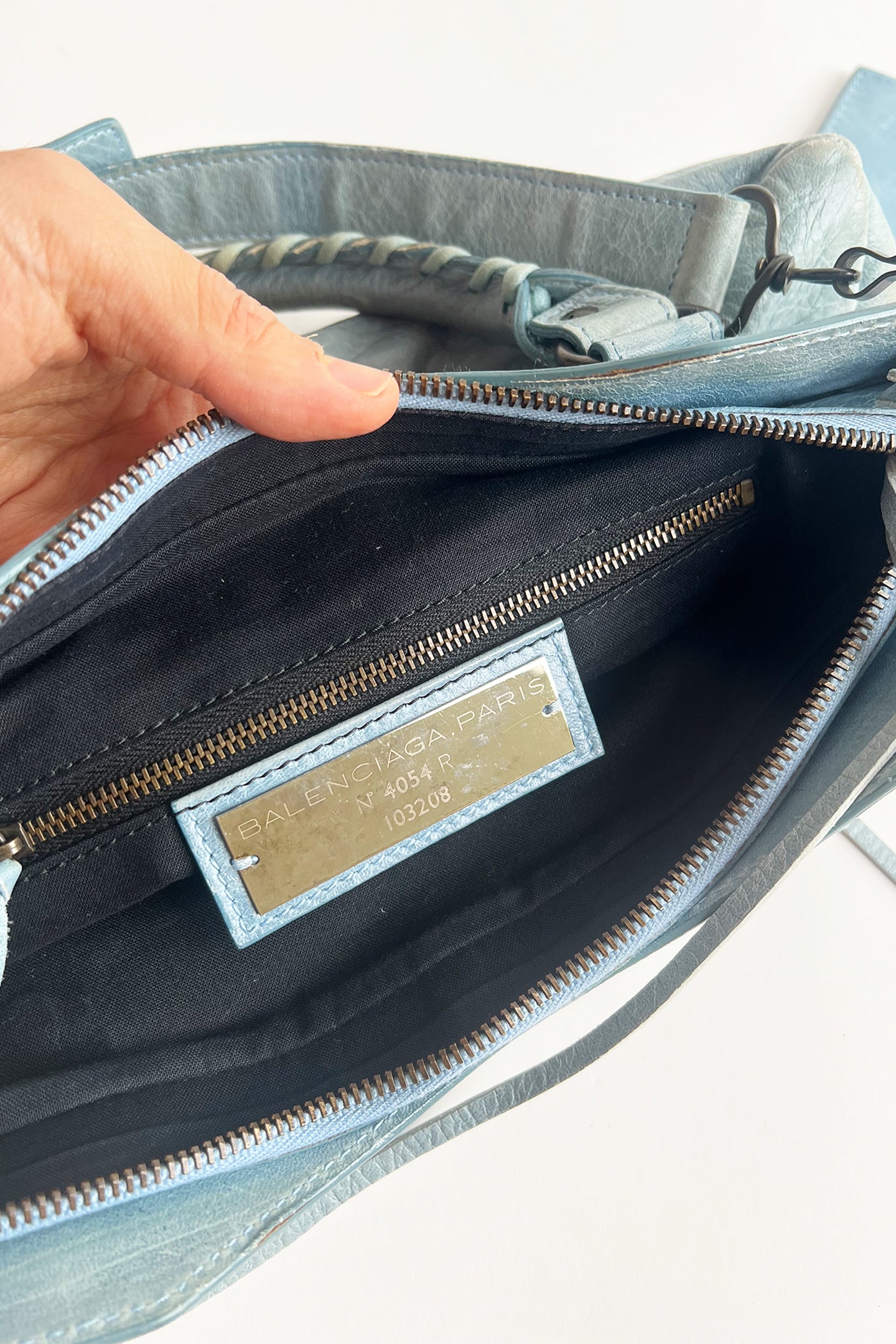 Vintage Balenciaga First light blue leather bag