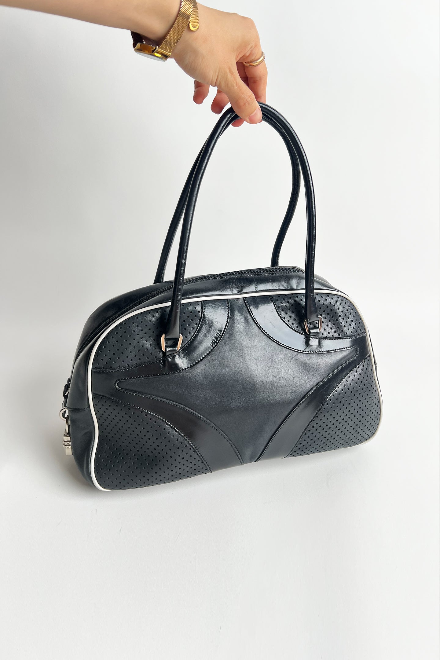 Vintage 2000s Prada bowling bag