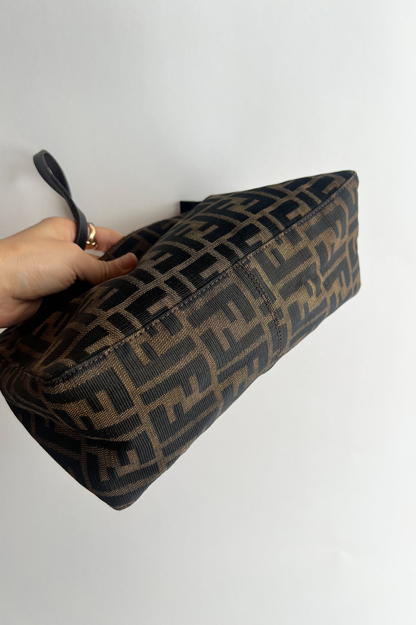 Vintage Fendi Canvas Micro Baguette
