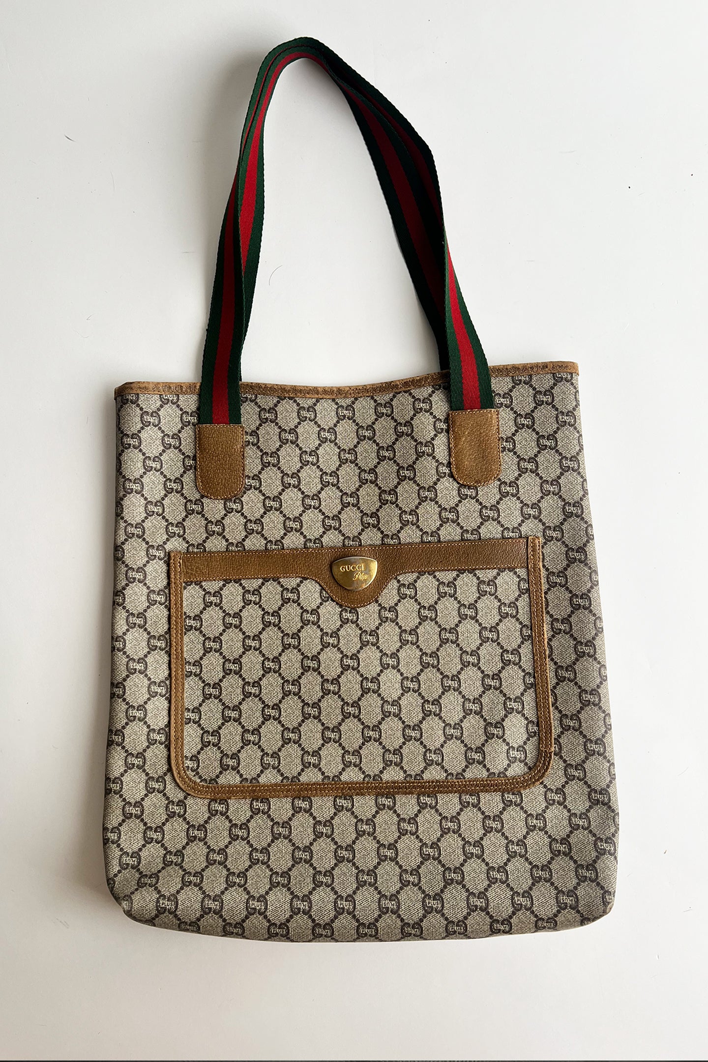 Vintage 80s Gucci GG PVC tote bag