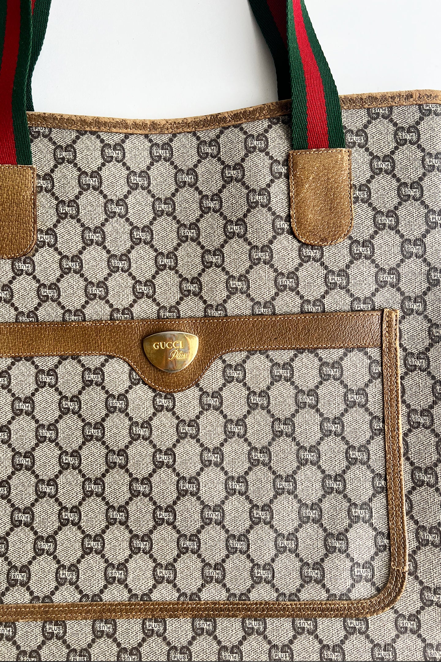 Vintage 80s Gucci GG PVC tote bag