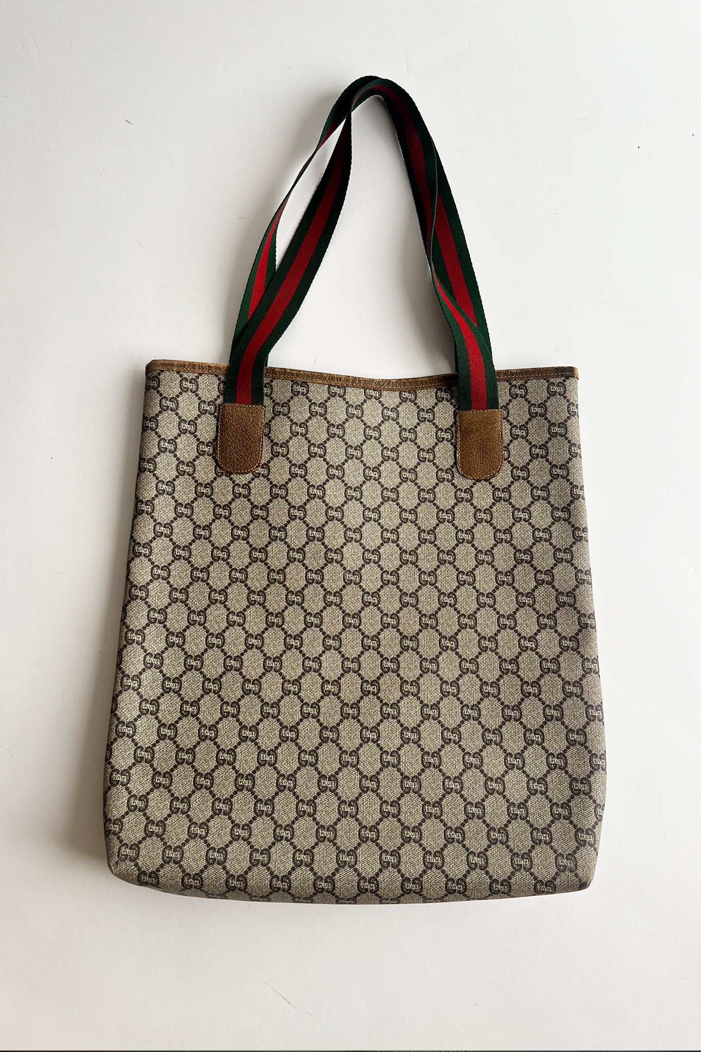 Vintage 80s Gucci GG PVC tote bag
