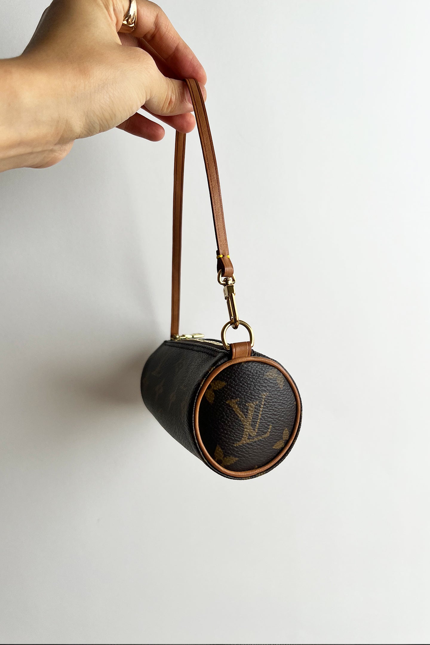 Vintage Louis Vuitton Brown Classic Monogram Mini Papillon Pochette