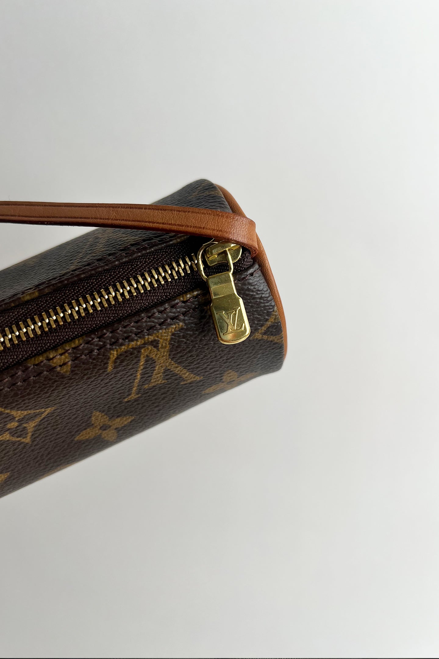 Vintage Louis Vuitton Brown Classic Monogram Mini Papillon Pochette
