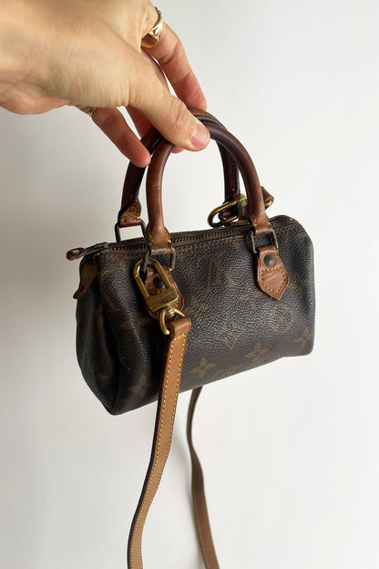 Vintage Louis Vuitton Classic Brown Monogram Nano Mini Speedy