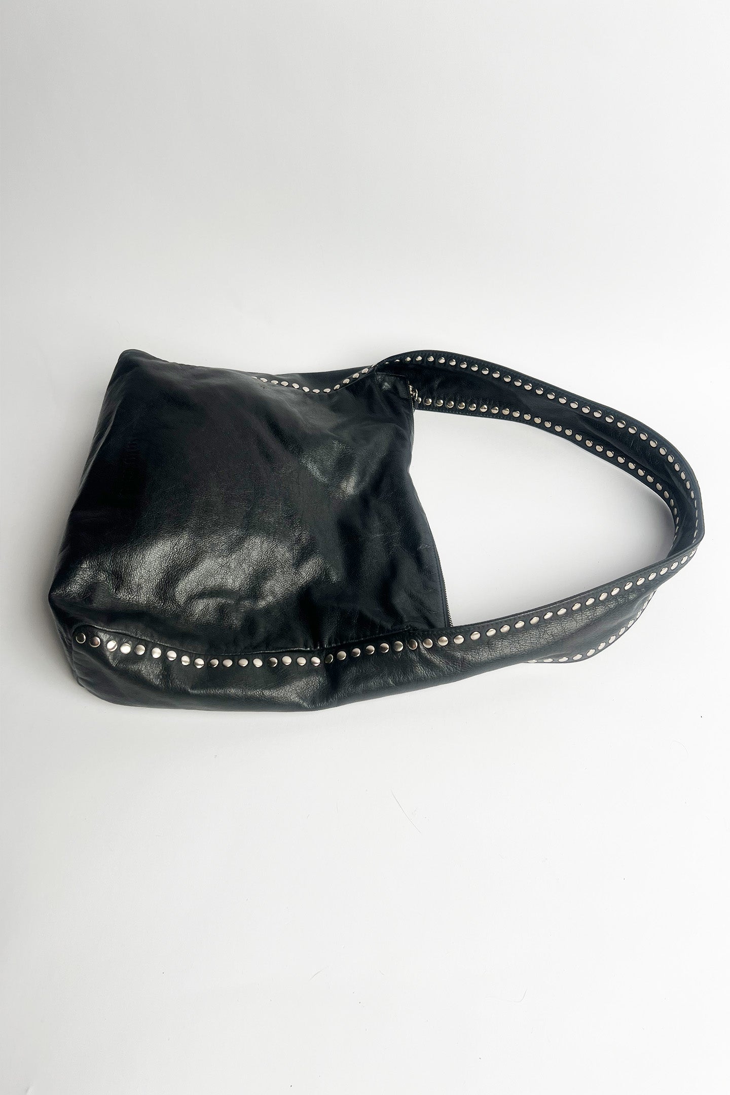 Vintage 2000s Rare Miu Miu stud leather shoulder bag