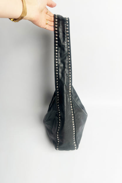 Vintage 2000s Rare Miu Miu stud leather shoulder bag