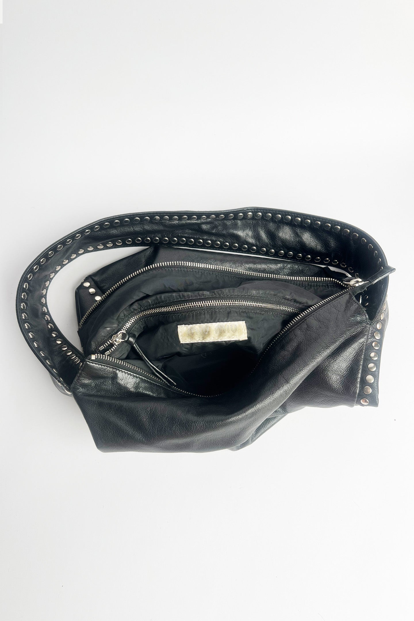 Vintage 2000s Rare Miu Miu stud leather shoulder bag