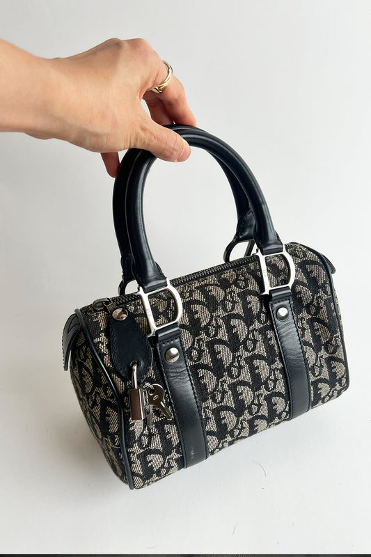 Vintage 2002 John Galliano Christian Dior Diorissimo Mini Boston Handbag