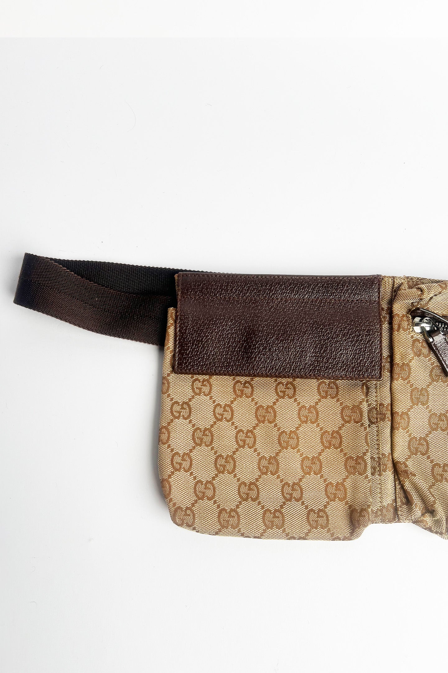 Vintage Gucci canvas belt bag