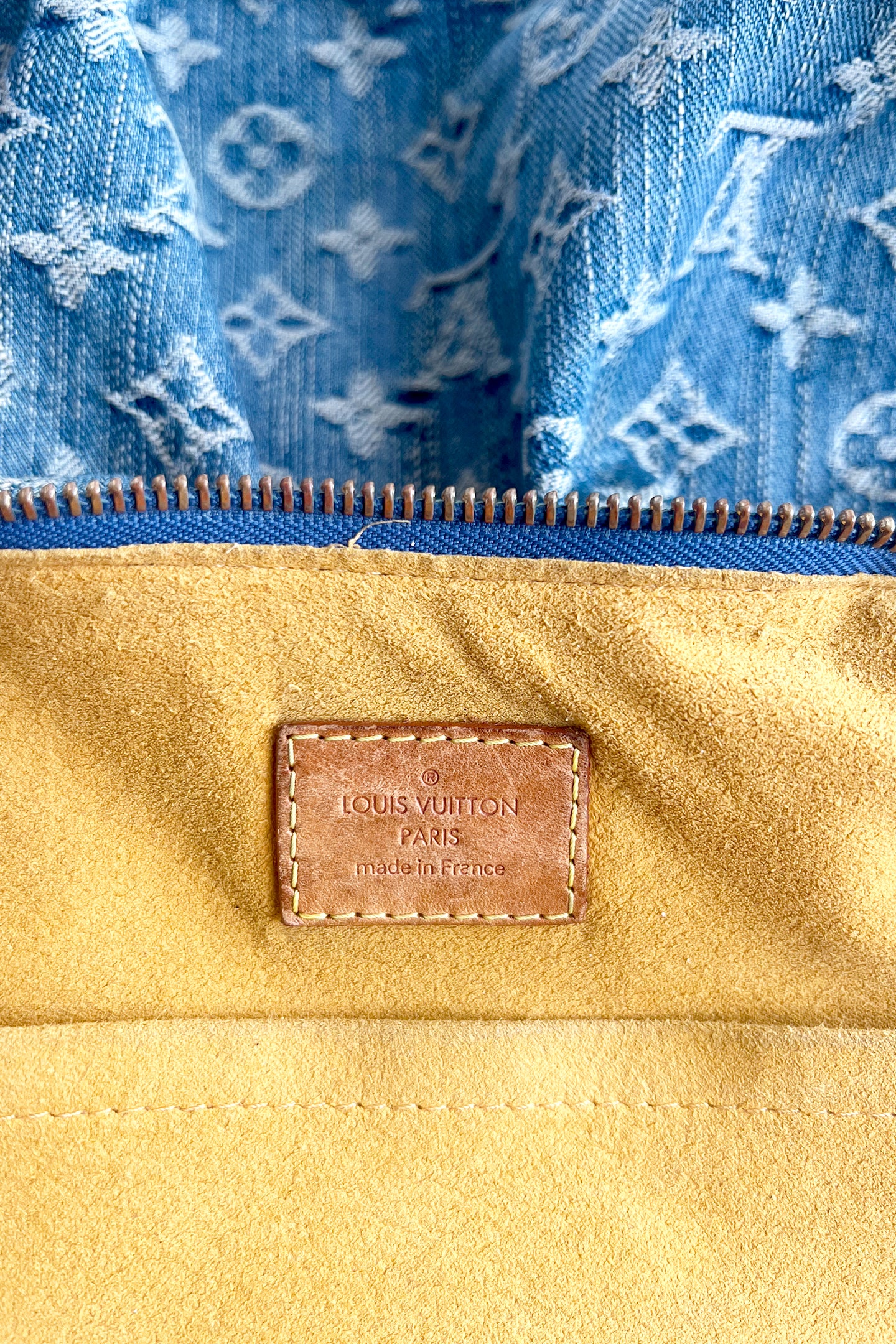 2006 Louis Vuitton Blue Denim Baggy PM Monogram Shoulder Bag