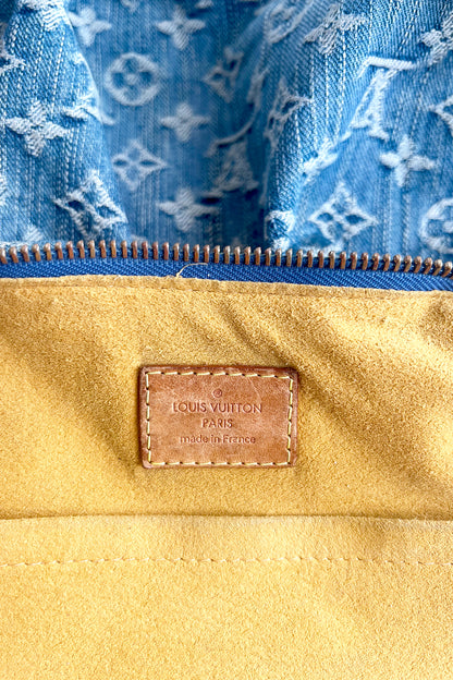 2006 Louis Vuitton Blue Denim Baggy PM Monogram Shoulder Bag