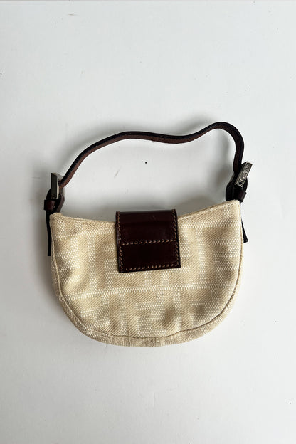 Vintage Fendi Canvas Micro Baguette
