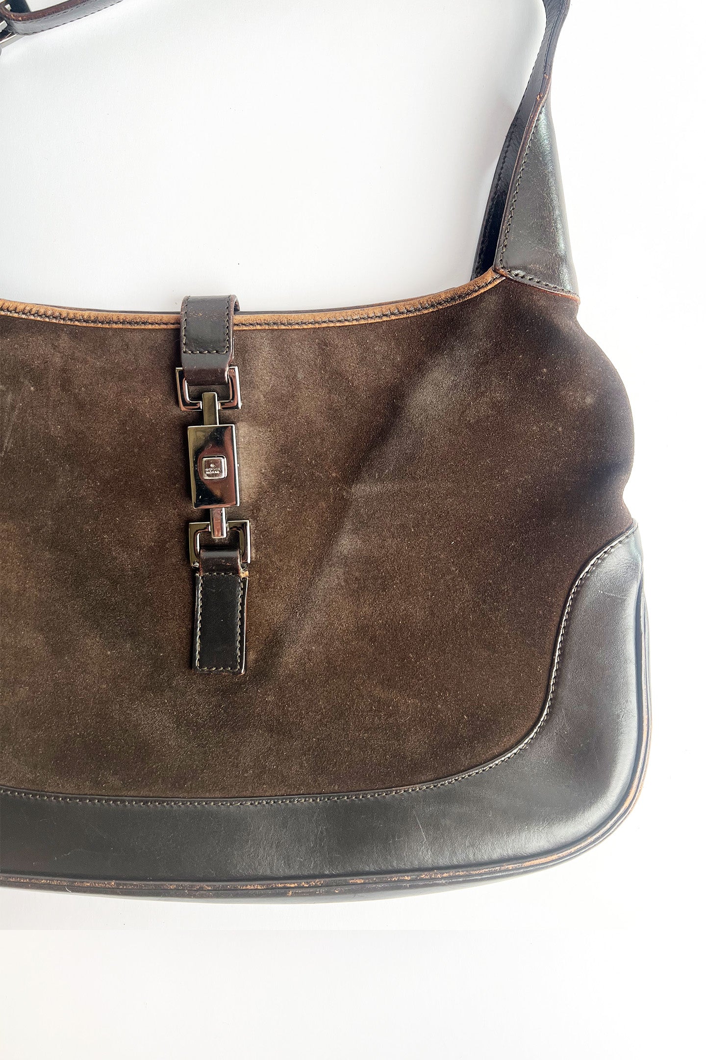 Vintage brown suede Gucci jackie shoulder bag