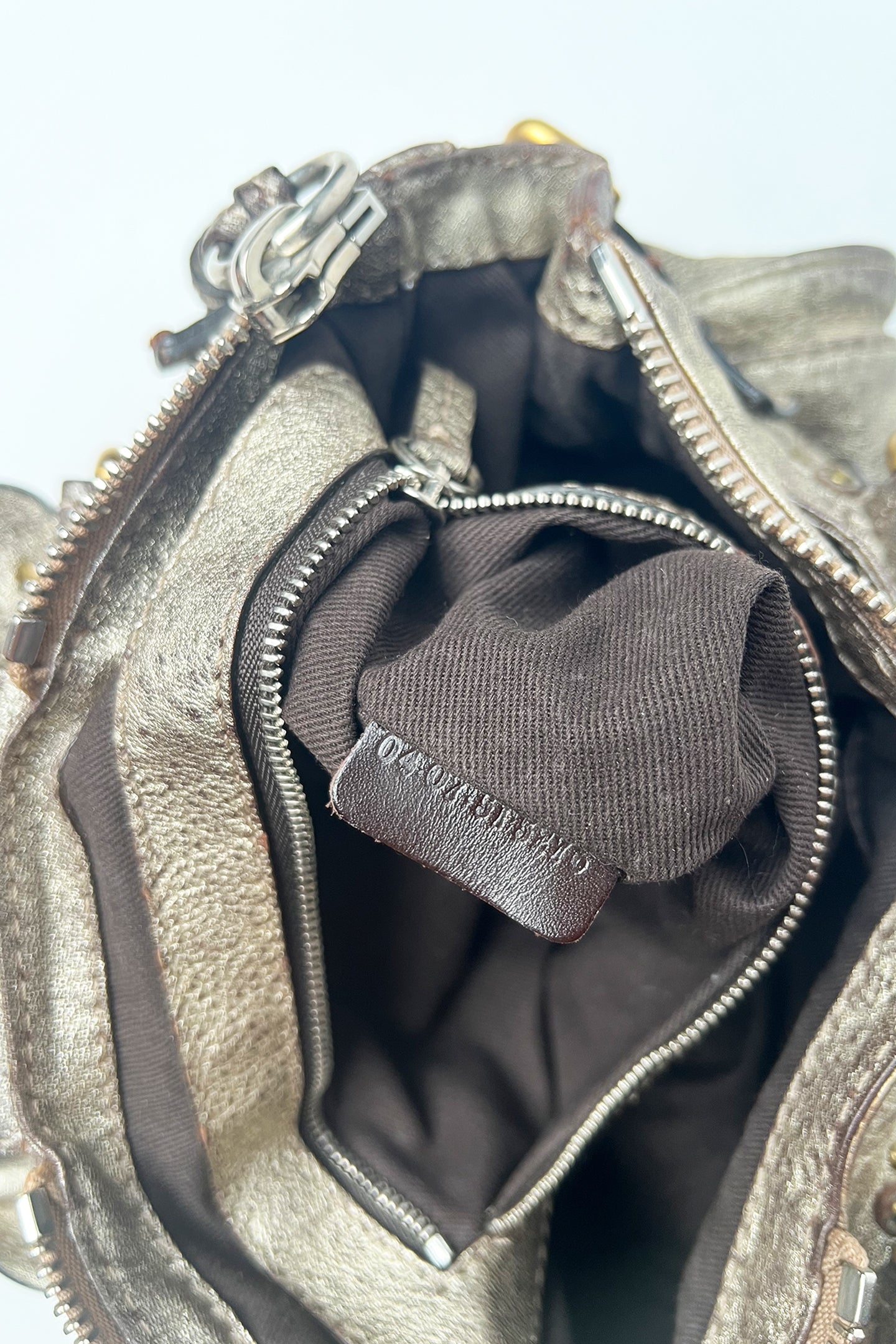 Vintage 2000s Chloe Mini Paddington bag in Metalic leather