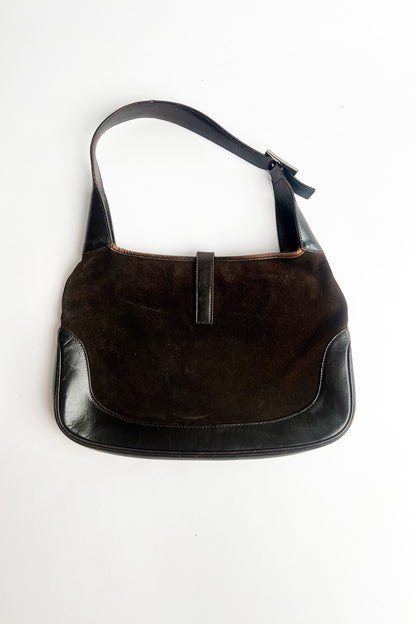 Vintage brown suede Gucci jackie shoulder bag