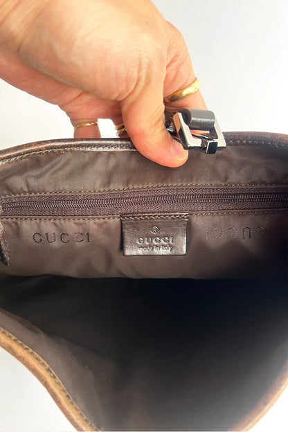 Vintage brown suede Gucci jackie shoulder bag