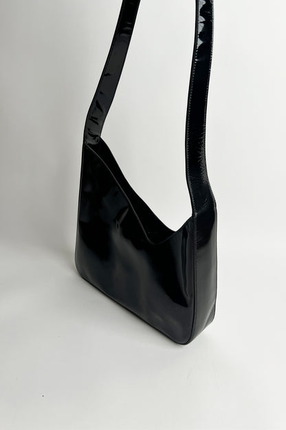 Vintage 90s black Patent leather Prada shoulder bag