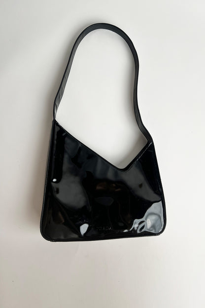 Vintage 90s black Patent leather Prada shoulder bag