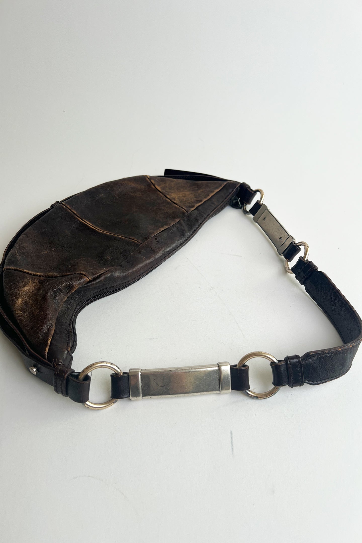 Vintage Rare 2000s Tom Ford YSL mombasa shoulder bag with metal hardware