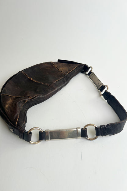 Vintage Rare 2000s Tom Ford YSL mombasa shoulder bag with metal hardware