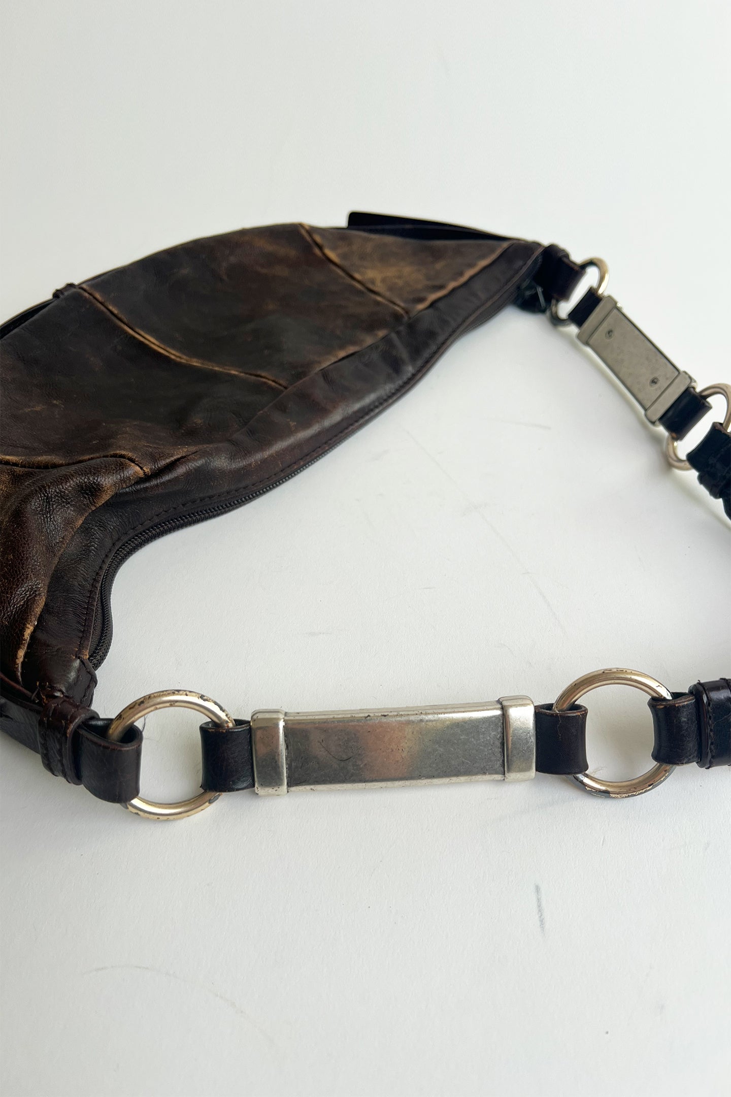 Vintage Rare 2000s Tom Ford YSL mombasa shoulder bag with metal hardware