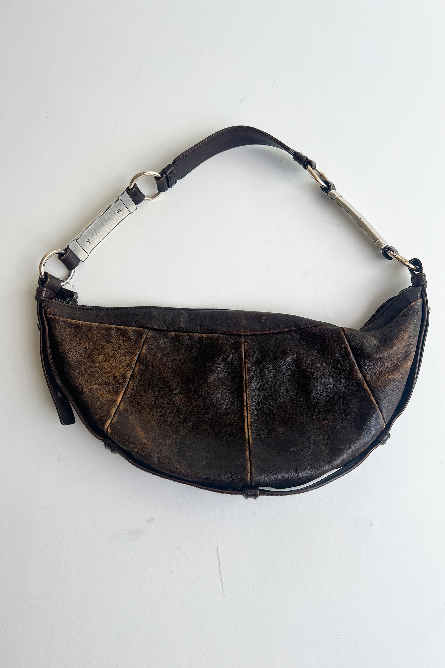 Vintage Rare 2000s Tom Ford YSL mombasa shoulder bag with metal hardware