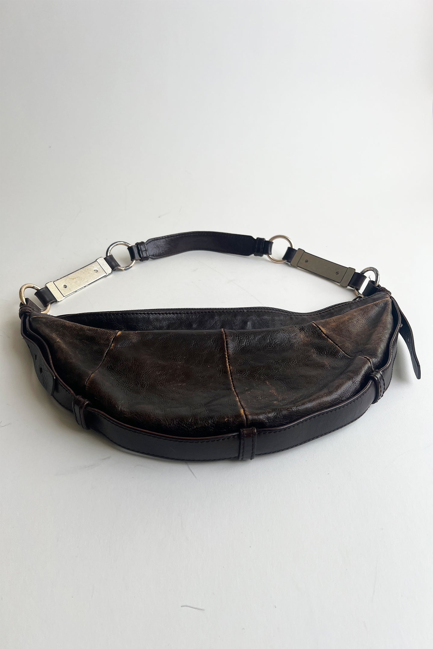 Vintage Rare 2000s Tom Ford YSL mombasa shoulder bag with metal hardware
