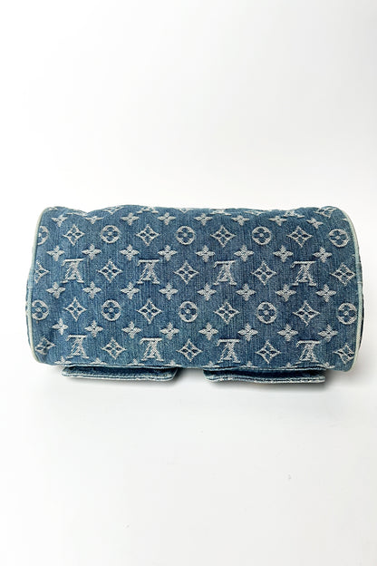 2005 vintage LOUIS VUITTON Monogram Denim Neo Speedy Hand Bag