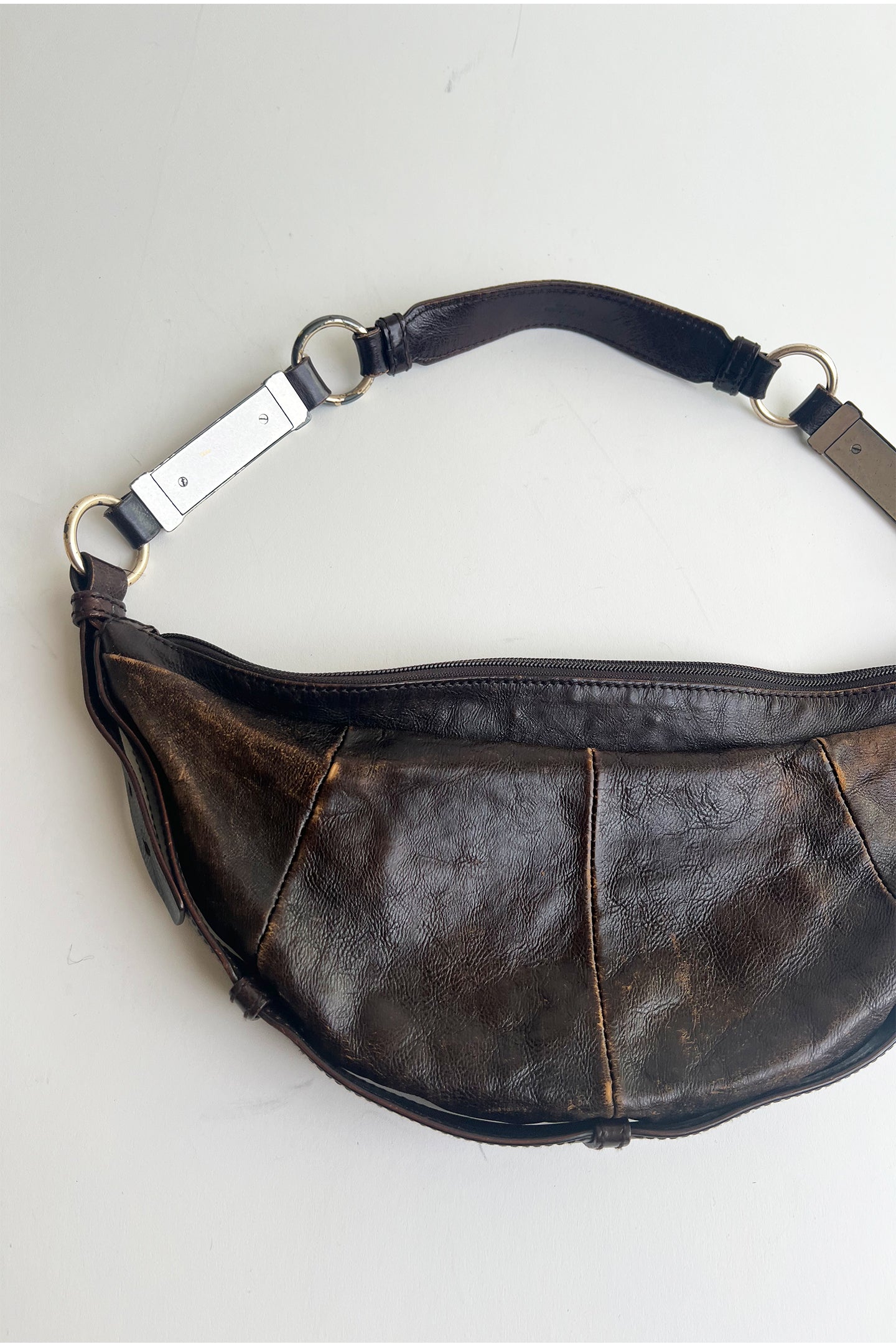 Vintage Rare 2000s Tom Ford YSL mombasa shoulder bag with metal hardware
