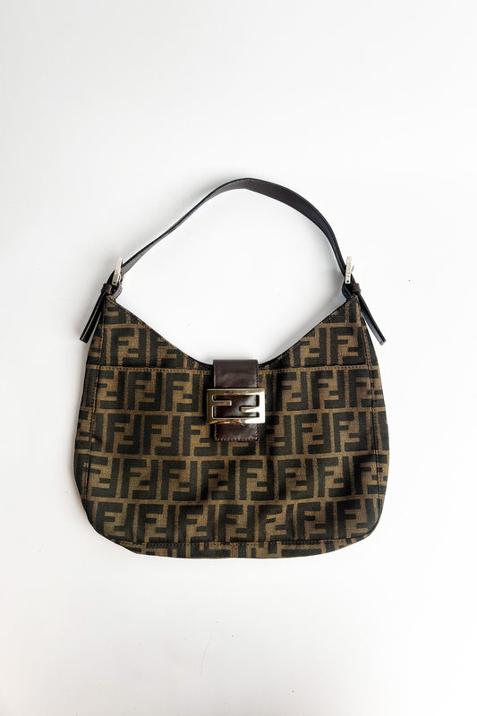Vintage Fendi zucca print shoulder bag