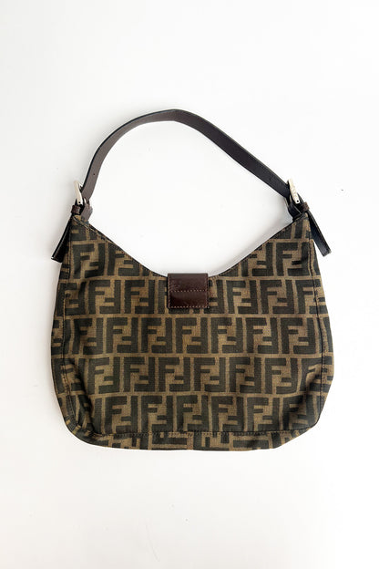 Vintage Fendi zucca print shoulder bag